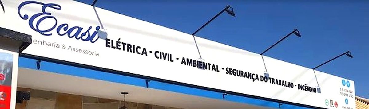 Fachada do Grupo ECASI - Engenharia, Elétrica, Civil, Ambiental, Segurança do Trabalho e Incêndio